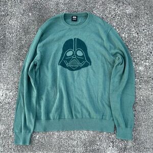 NWT Darth Vader Star Wars Amazon Essentials Green Crewneck Sweater Size L
